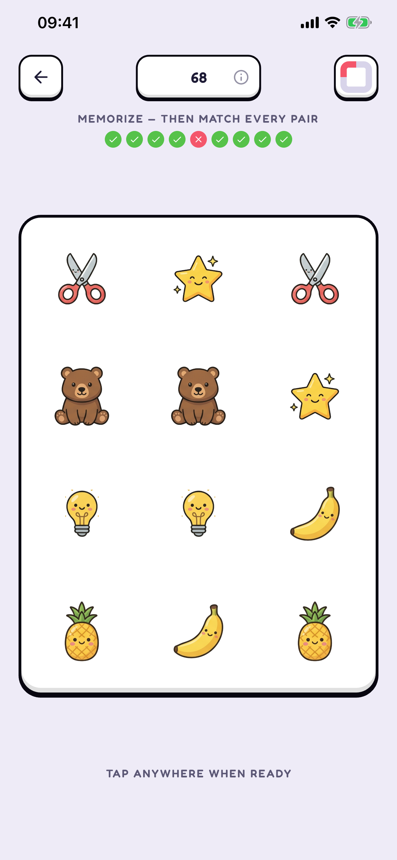 Brain Groove gameplay — match the pairs